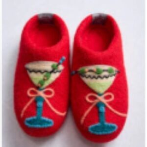 Printfresh Blinis & Martinis - French Knot X PF Slipper - Red - XL